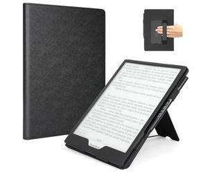 RSAquar Coque Pocketbook InkPad One 10,3 Pouces 2026, Étui de Protection avec Sangle de Main et Support Pliable, Étui E-Reader en Cuir PU Premium pour Pocketbook InkPad One, Noir