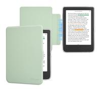 RSAquar Étui Magnétique Amovible 6" pour Kobo Clara Colour/BW/2E | Dos Ultra-Transparent en PC, Coque Légère, Veille/Réveil Automatique, pour Tolino Shine Color/5/4, Vert Sauge