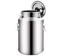 RSBFER Bidon à Lait en Acier Inoxydable avec Couvercle hermétique, Conception Anti-Fuite, Anneau de Levage et poignée de Transport - Idéal pour Le Stockage du Lait, du vin,8L