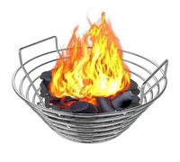 RSBFER Panier à Cendres de Charbon de Bois en Acier Inoxydable, Support de Charbon de Bois en Morceaux, Support de Gril de Barbecue à Charbon de Bois pour Charbon de Bois en Morceaux de BBQ