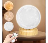 RscCleaner Lampe de luminothérapie 10 000 lux, 3 températures de couleur, luminosité réglable, minuterie, fonction mémoire, lampe Happy Sunlight avec télécommande pour bureau