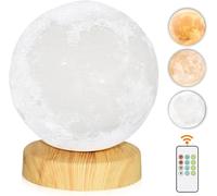 RscCleaner Lampe de luminothérapie, 10 000 lux avec 3 températures de couleur, luminosité réglable, minuterie et fonction mémoire, lampe Happy Sunlight avec télécommande pour décoration de bureau à