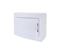 RSE Boîte de distribution en saillie avec porte blanche IP40 IK10 1 rangée 8 modules/PLE (unités d'espace)
