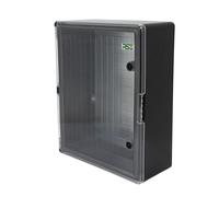 RSE Boîtier en plastique ABS, IP65, armoire murale, boîtier industriel, boîtier vide, noir, plaque de montage, verrouillage 300 x 400 x 220 mm