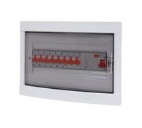 RSE Sous-distribution avec compteur FI ou LS ou MID - Boîtier de distribution en saillie ou encastré - 5 LS 1P B16A, 1 LS 3P B16A, 1 FI 4P 40 A, 12 modules encastrés