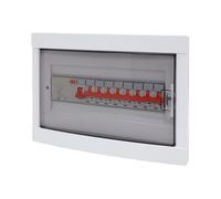 RSE Sous-distribution avec compteur FI ou LS ou MID - Boîtier de distribution en saillie ou encastré - 8 LS 1P C16A, 1 FI 4P 40 A, 12 modules encastrés