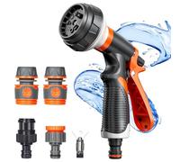 Rseuphiee Pistolet Arrosage, Embout Tuyau Jardin, Pistolet Arrosoir Haute Pression 8 Modes D'Arrosage Réglable Avec 4 Interface Pour Le Lavage Des Voitures Jardins Plantes Animaux Domestiques