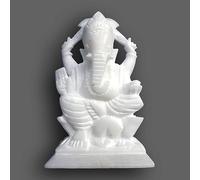 RSGM Statue en marbre Seigneur Ganesh Idol, idéale pour Pooja, décoration d'intérieur, statue spritiual