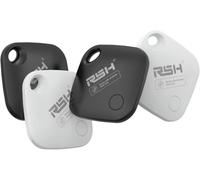 RSH Air Tracker Android, 4 Traceur Tag Localisateur D’Objets Bluetooth, Tracker Tag Fonctionne avec l’app Google Localiser (Uniquement Android), Traceur Tag pour clés, Bagages (Noir+Blanc)