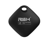 RSH Android Smart Tag - 1 localisateur de clés, Compatible Android/Google Localiser Mon Appareil, Étanche IP67, Batterie Longue Durée, Signal Sonore, Mode Perdu, Compact et Sécurisé, 1-Pack （Noir）