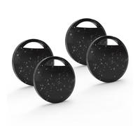 RSH Lot de 4 Traceurs Bluetooth pour Android - Fonctionne avec l'appli Google Localiser Mon Appareil - Smart Tag pour Clés, Bagages et Animaux - Localisation Mondiale, Étanche IP67, Noir