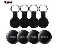 RSH marque véritable sécurité Anti perte GPS Tracker via Apple trouver mon Bluetooth étiquette intelligente animaux enfant portefeuille chien détecteurs MFi 4pack black