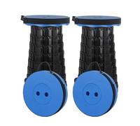 Rshuhx 2pcs Tabouret Pliant Portable Tabourets pliants pour Adultes Camping Tabouret Pliable Siège léger Rétractable pour Excursion Pêche en Plein air Randonnée Charge maximale 460lb/210kg(Bleu)