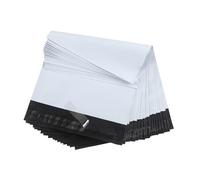Rshuhx Emballage Colis Vinted Grand Sacs D'expédition Envoi Plastique 35cm*50cm Boîte à Chaussures Vêtements Textiles Couverture Serviette de Bain, Imperméable Auto Adhésive et Opaque (20pcs Blanc)