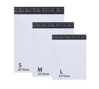 Rshuhx Enveloppe Vinted Pochette Envoie Colis Vinted 20*30cm 25*35cm 35*45cm Enveloppes Plastique Expedition Enveloppe Colis pour Livres Vêtements Boîte Chaussures Chemise Pull (3 Mixed Taille Blanc)