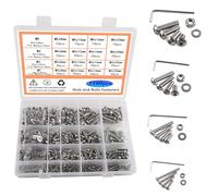 Rshuhx M2 M3 M4 M5 Boulon et Écrous Vis à Tête Hexagonale Acier Inoxydable 304 Vis Tete Cylindrique Pans Creux Kit de Combinaison 1180pcs