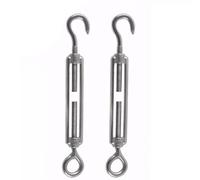 Rshuhx M8 Tendeur fil a Linge Inoxydable 304 2pcs Tendeur Réglable Tendeur de Fil Utilisé pour le Fil d'acier l'antenne Corde à Linge Chaîne Décoration de jardin Fixation de voile solaire