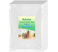 Rshuhx Sac Sous Vide 17x25cm 50pcs Sous Vide Alimentaire 200µm Sachet Sous Vide pour Toutes Machines Emballer Sous Vide et Sacs Congélation Sous Vide Sans BPA pour Viande Légume Réfrigérateur Cuisine
