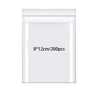 Rshuhx Sachet Plastique Transparent Refermables Petit Sac de Scellé Rangement Épaissir 160μm 200pcs 8cmx12cm Pochon Plastique pour Classification Petits Articles Bonbons Pièces Jouets Vitamines