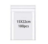 Rshuhx Transparent Refermables Sac de Rangement Épaissir 160μm 100Pièces 15cm X 22cm Convient Pour les Livres Vêtements Chapeaux Écharpes Chaussures Voyage Rangement et Autres Catégories D'articles