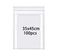 Rshuhx Transparent Refermables Sac de Rangement Épaissir 160μm 100Pièces 35cm X 45cm Convient Pour les Livres Vêtements Chapeaux Écharpes Chaussures Voyage Rangement et Autres Catégories D'articles