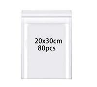 Rshuhx Transparent Refermables Sac de Rangement Épaissir 160μm 80Pièces 20cm X 30cm Convient Pour les Livres Vêtements Chapeaux Écharpes Chaussures Voyage Rangement et Autres Catégories D'articles