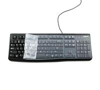 rSilicone Housse de clavier pour clavier Logitech K120/MK120 ergonomique de bureau filaire USB, transparent, anti-poussière et étanche (K120 transparent)