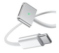 Rsipean Câble USB C vers Mag Safe 3, 2 m, 140 W, charge rapide, USB C Mag Safe 3, compatible avec MacBook Pro M1 2021/M2 2023 (14"/16"), MacBook Air M2 (13"/15"), M3/M3 Pro/M3 Max 2024 (15"), M3/M3