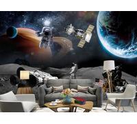 rskjdghshd Fond d'écran simple de l'univers, beau ciel étoilé, peinture décorative, peinture murale de restaurant de café, 3D, 200x140cm