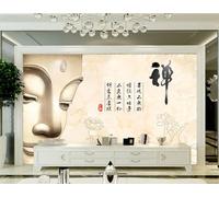 rskjdghshd Papier peint à motif de marbre pour salle d'étude, méditation de la main de Bouddha zen, peinture de décoration de salon, peinture murale de restaurant de café, 3D, 400x280cm