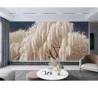 rskjdghshd Papier Peint Art De La Mode Moderne, Paysage De Saule Pleureur Blanc, Peinture À L'huile, Mur De Fond De Canapé TV, Chambre À Coucher, Salon, Étude Murale,3D,200x140cm