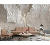 rskjdghshd Papier Peint Art De La Mode Moderne, Peinture En Plâtre Blanc Brut, Mur De Fond De Canapé TV, Chambre À Coucher, Salon, Étude Murale,3D,400x280cm