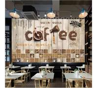 rskjdghshd Papier peint de fond de café - Décoration murale industrielle - Pour café - Thé de l'après-midi - 400 cm x 280 cm