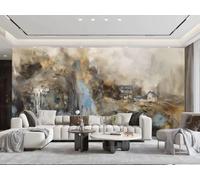 rskjdghshd Papier Peint En Trois Dimensions Montagnes Et Cascades Paysage Art Peinture À L'huile Salon Chambre Fond Mur Papier Peint Hôtel Restaurant Café Mural,3D,350x245cm