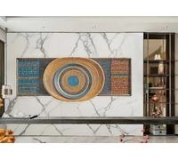 rskjdghshd Papier Peint Moderne En Rotin, Plaque Suspendue, Peinture En Marbre, Mur De Fond De Canapé TV, Chambre À Coucher, Salon, Salle D'étude,3D,400x280cm