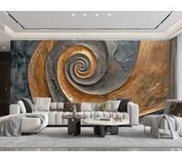 rskjdghshd Papier Peint Moderne Feuille D'or Réincarnation Art Texture Peinture Roche Peinture TV Canapé Fond Mur Chambre Salon Étude Murale,3D,250x175cm