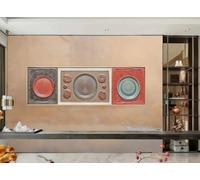 rskjdghshd Papier Peint Moderne Minimaliste Cinabre Argile Rouge Plaque Suspendue Marbre Texture Peinture TV Canapé Fond Mur Chambre Salon Salle D'étude Murale,3D,400x280cm