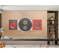 rskjdghshd Papier Peint Moderne Minimaliste En Argile Noire, Plaque Suspendue, Texture De Marbre, Peinture Murale De Fond De Canapé TV, Chambre À Coucher, Salon, Étude Murale,3D,250x175cm