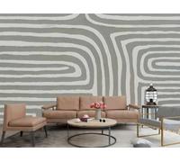 rskjdghshd Papier Peint Moderne Mode Art Labyrinthe Géométrique Mosaïque Peinture TV Canapé Fond Mur Chambre Salon Étude Murale,3D,250x175cm