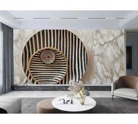 rskjdghshd Papier Peint Moderne Mode Noir Et Blanc Rayé Plaque Suspendue Art Marbre Peinture TV Canapé Fond Mur Chambre Salon Salle D'étude Murale,3D,150x105cm