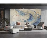 rskjdghshd Papier Peint Moderne Simple À L'encre Bleue, Peinture De Paysage, Arrière-plan De Canapé TV, Chambre À Coucher, Salon, Étude Murale,3D,150x105cm