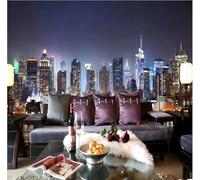 rskjdghshd Papier Peint Mural 3D Personnalisé Avec Vue Nocturne Sur La Ville Pour Chambre À Coucher,Salon,Canapé,Arrière-Plan-300Cmx210Cm