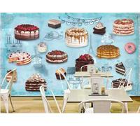 rskjdghshd Papier Peint Mural En Brique Peint À La Main Pour Pâtisserie, Pâtisserie, Thé, Dessert, Maison, Fond De Restaurant Occidental, Café,3D,200x140cm