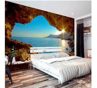 rskjdghshd Papier Peint Mural Personnalisé 3D Stéréo Bord De Mer Paysage Récif Grotte Fresque Salon Chambre Espace Fond Papier Peint 3D-150Cmx105Cm