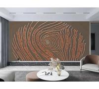 rskjdghshd Papier Peint Peint À La Main, Art Abstrait Rétro, Texture D'empreintes Digitales, Mur De Fond De Canapé TV, Chambre À Coucher, Salon, Étude Murale,3D,150x105cm