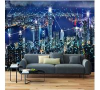 rskjdghshd Papier Peint Photo 3D Stéréo Paysage Nocturne Mural Salon Salle À Manger Arrière-Plan Décor À La Maison-400Cmx280Cm