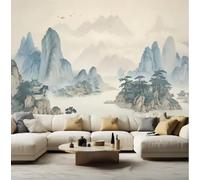 rskjdghshd Papier Peint Photo Personnalisé Avec Paysage Et Oiseaux Lointains,Décoration Murale Pour Salon,Salle À Manger-300Cmx210Cm