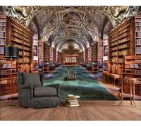 rskjdghshd Papier peint pour étagères vintage, décoration de bibliothèque, peintures murales de café et de restaurant, 3D, 250x175cm