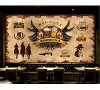 rskjdghshd Papier peint rétro mur de briques vous avez une histoire bar décoration peinture café restaurant mural, 3D, 300x210cm