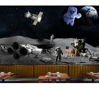 rskjdghshd Papier peint spatial romantique, beau ciel étoilé, fresque murale de café et de restaurant, 3D, 350x245cm